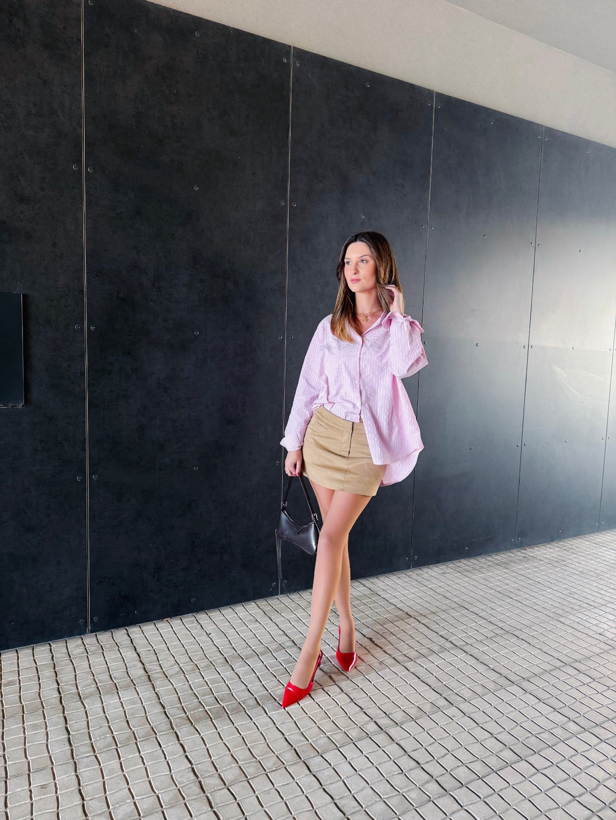 Camisa oversize riscas