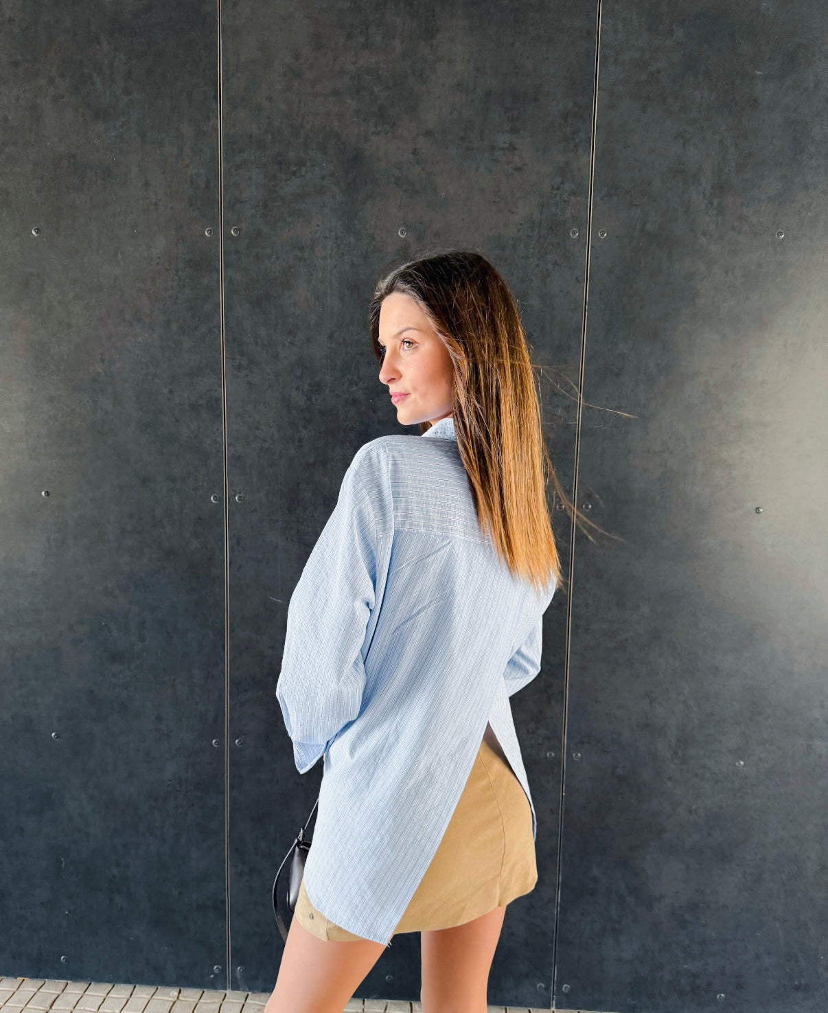 Camisa oversize riscas