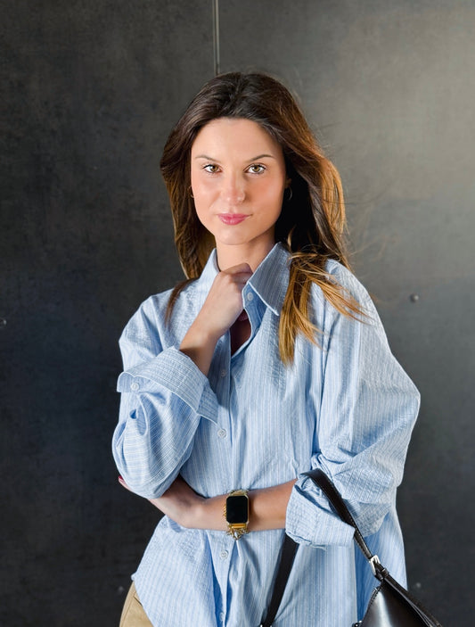 Camisa oversize riscas